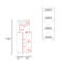 Support pour micro-ondes avec 3 tablettes, 2 portes, 4 pieds et une armoire