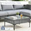Ensemble de meubles de patio en aluminium 4 pièces en L