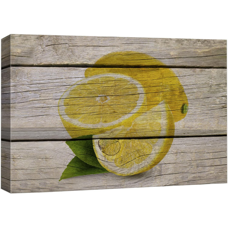 Multicolore sur bois, Toile tendue, H 12 po x l 18 po