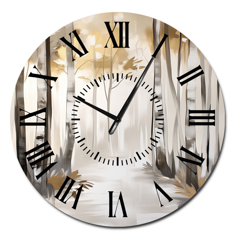 Horloge murale argentée, Surdimensionné