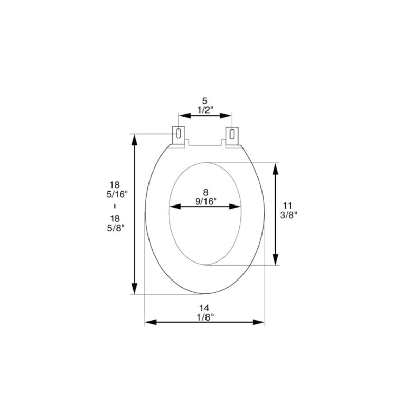 Elongated Toilet Seat and Lid