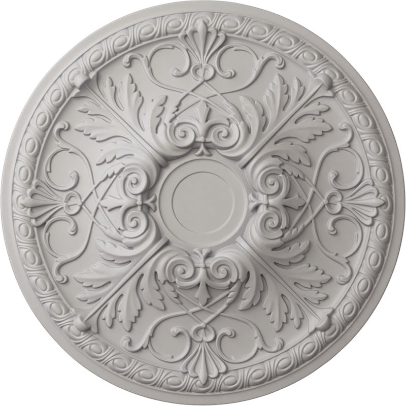 Médaillon de plafond Endurathane Tristan, DO 26 po x P 3 po (convient aux auvents jusqu'à 5 1/2 po), Blanc ultra pur
