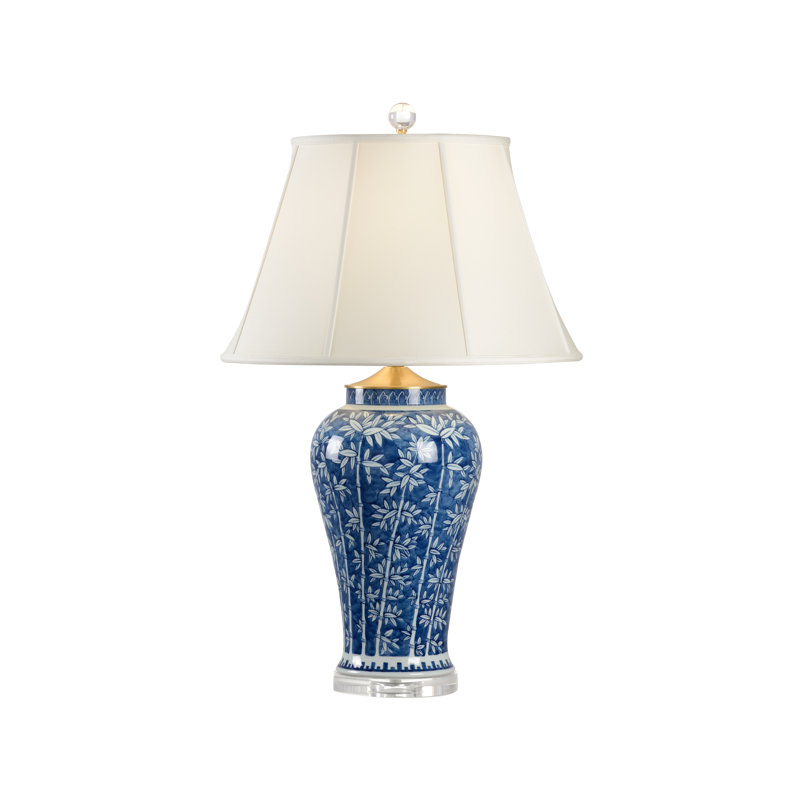 Lampe de table 33,3 "bleue / blanche
