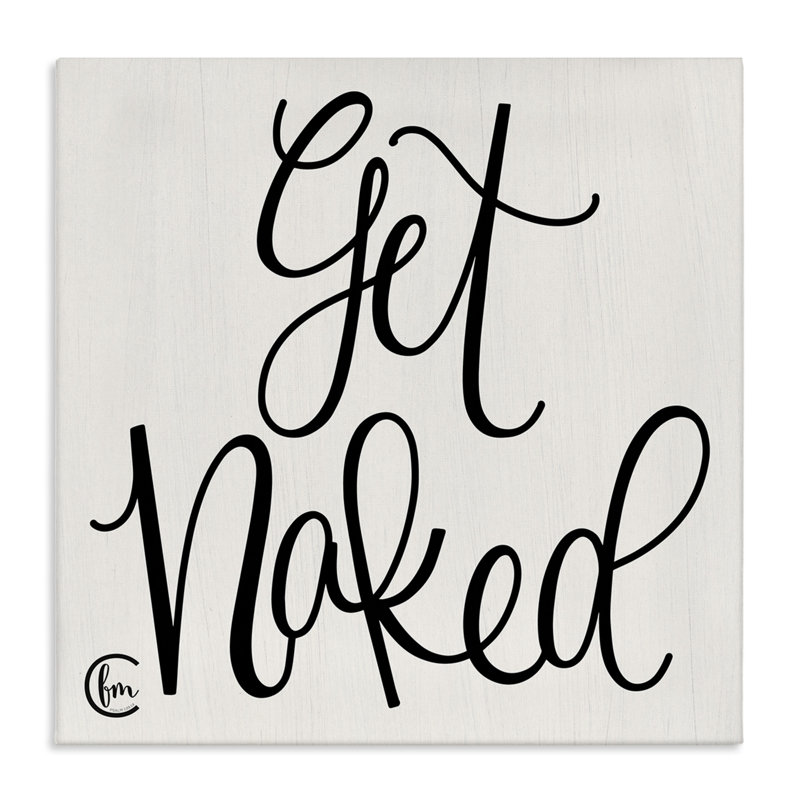 «Get NUE» en noir et blanc «Curly Script Cursive» par Penny Lane, impression d'art textuel, H 30 po x l 30 po