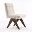 Modern Upholstered Parsons Chair Linen Fabric Tufted Dining Chairs Armless Side Chair Vanity Chair-112556282