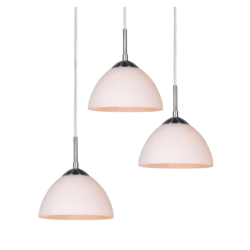 Espalda 3 - Light Cluster Pendant, Opal, Satin Nickel
