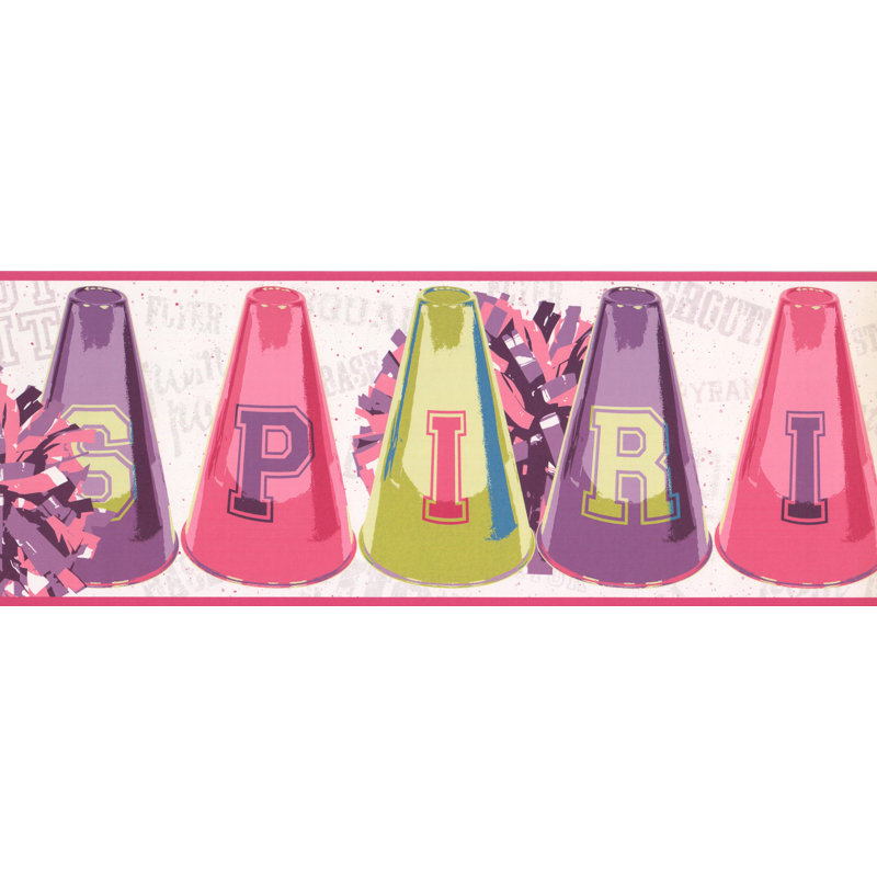 Bordure murale We Got Spirit Pylons, Mauve / Rouge
