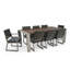 Ensemble de salle à manger rectangulaire pour 8 personnes 90 po avec housses de coussin Sunbrella-31968848-31968841