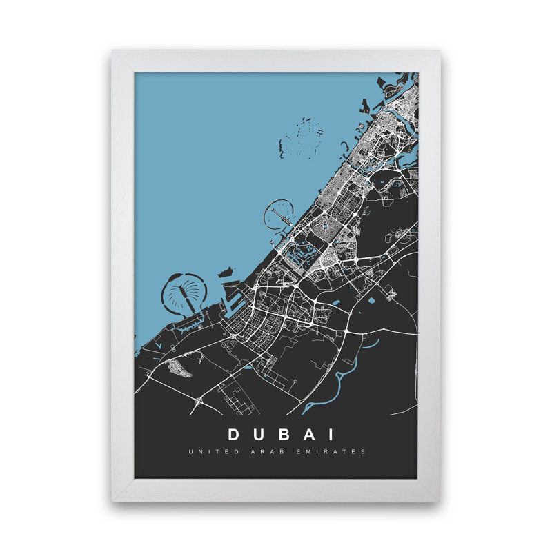 Dubai - Print, 46cm H x 34cm W x 3cm D, White Paper