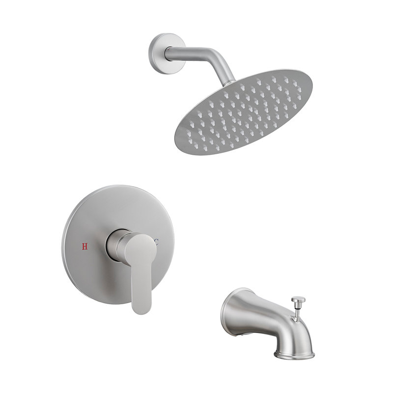 Shower Head Systems Wall Mounted Shower, Brushed Nickel