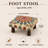Decorative Upholstered Foot Stool | Handcrafted Mystic Mandala Ottoman | 16x16x9"