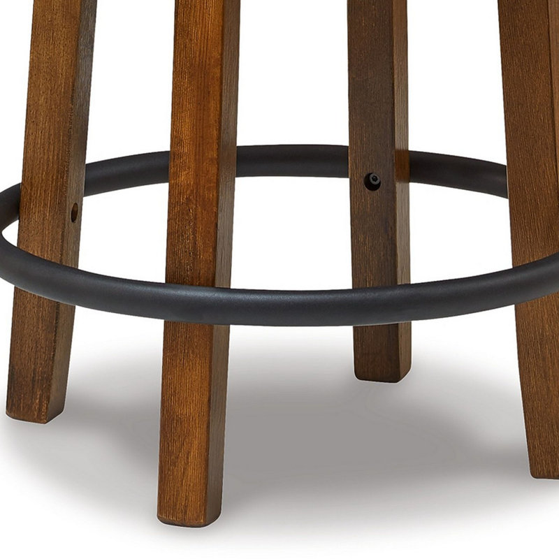 Tabouret de bar et de comptoir Boblitt, Tabouret de comptoir (siège d'une hauteur de 24 p, Brun, Beige