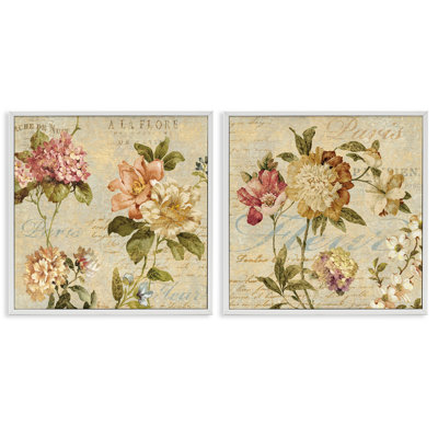 «Vintage French Floral» par Deborah Devellier - impression d'art graphique
