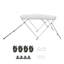 Auvent à 3 arcs pour bateau Bimini L 6 pi (61 po à 66 po) x H 46 po gris clair-128941227