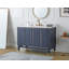 Meuble-lavabo moderne autoportant Tennant Brand 48 pouces, bleu marine Bertone, lavabo simple, comptoir en quartz blanc, entièrement assemblé