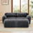 80.3" U-Shaped 2-Seater Sofa with Ottoman-1179950352