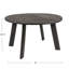 Table de salle à manger ronde en bois de manguier noir mat