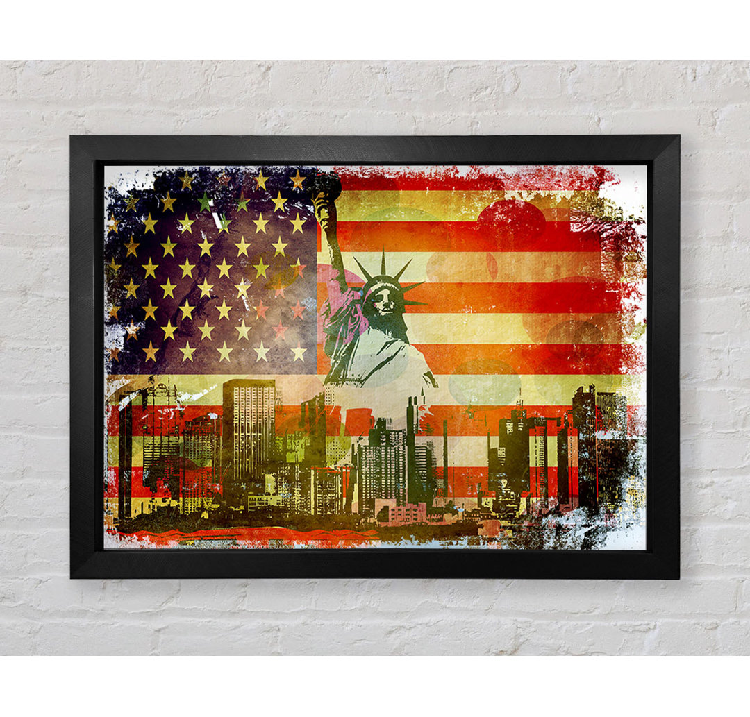 Amerikanische Flagge NYC - Druck