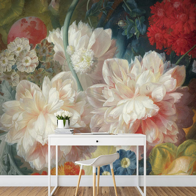 Peel & Stick Floral Border, 66" L x 96" W