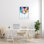 «Cool Colorful Large Cat Lion Portrait Animal Watercolor Painting», impression sur toile