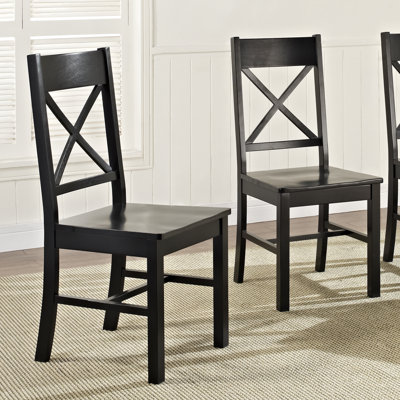 Alderwood Solid Wood Cross Back Side Chair