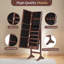 Armoire à bijoux pleine grandeur 60 po avec serrure, miroir inclinable réglable et intérieur en velours-1994610368