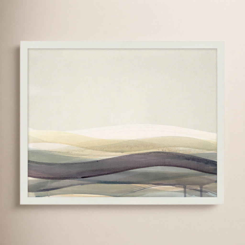 Lalita "Preliminary II" Print by Beth James, 25" W x 20" H, White Framed