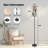  68.5" Standing Floor Lamp Abstract Blue Beige Ikat Earthy Accents Dimmable Metal Pole Lamp with Linen Lampshade LED Bulb Included