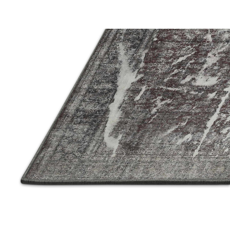 Tapis contemporain gris, Rectangle 8 pi x 10 pi