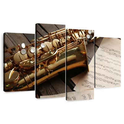 Abarca Saxophone And Music Notes