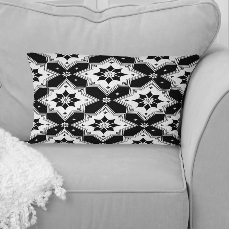 Coussin noir moderne noir Modern Stars III