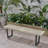 Metal/Solid Wood Outdoor Bench-128391101