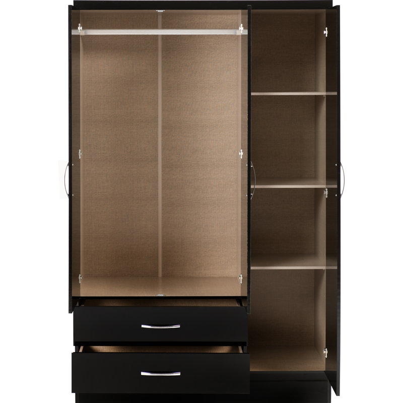 Cascio 3 Door Wardrobe, Black