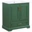 Meuble-lavabo moderne de 30 po avec lavabo en céramique facile à entretenir, structure en bois massif, 1 tiroir, 2 portes à fermeture en douceur, tablettes doubles, autoportantes, poignées en alliage de zinc, quai de rangement amélioré et tablettes-615110649-615110648