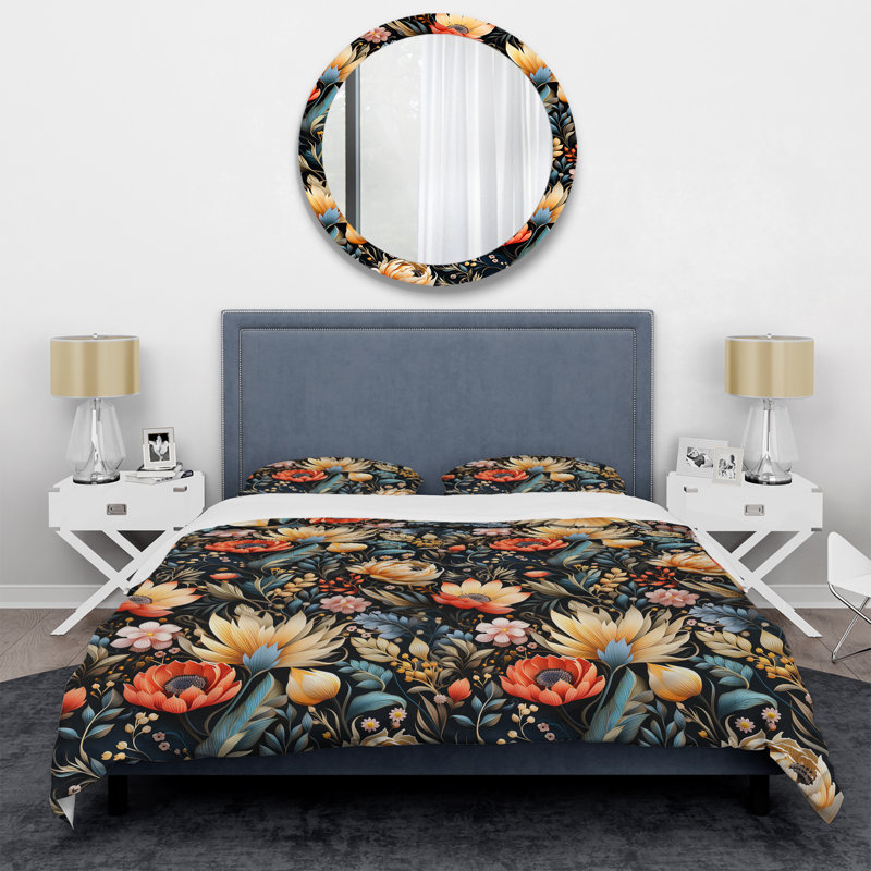 Ensemble de housse de couette multicolore, Housse de couette pour très grand lit et 2 très