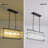 Modern Rectangle Black Crystal Chandeliers