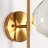 Elisabette Gold Iron Wallchiere with Smoky Glass