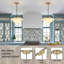 Luminaire suspendu Mid-Century doré nordique