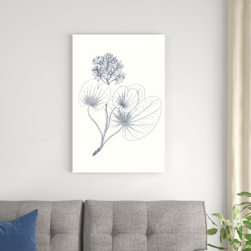 " Indigo Botany Study IV ", 36" H x 24" W