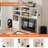 Desktop Bookshelf, Desk Shelf With 2 Drawers For Computer Desk, 36.22" 7-Tier Adjustable Desktop Hutch Organizer With Pegboard For Home Office-1223101454
