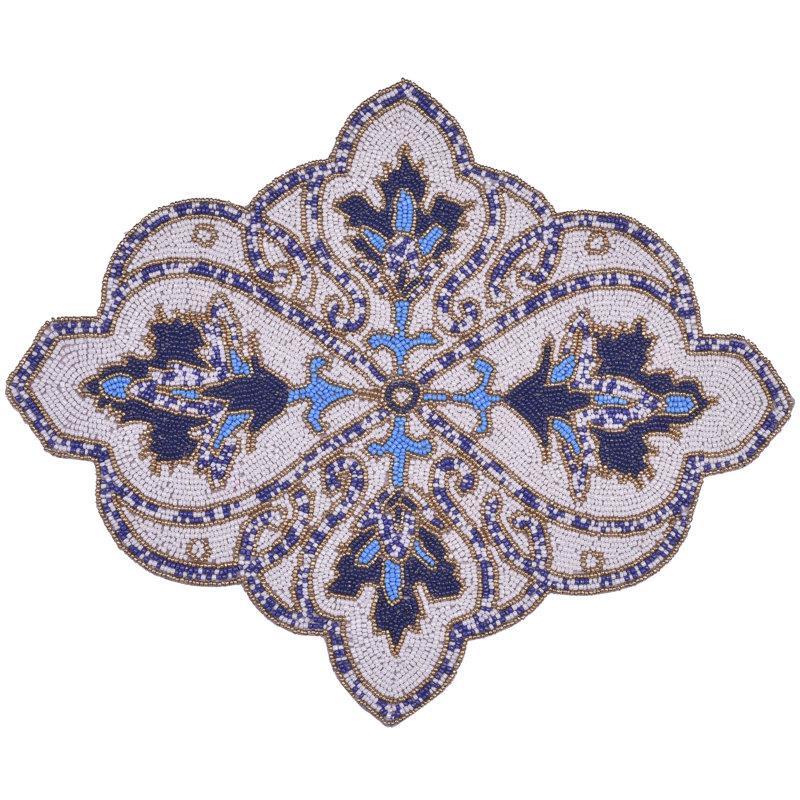 Napperon de Noël perlé à la main avec motifs géométriques Granada