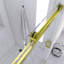 56 à 60 po X P 76 po H Porte de douche coulissante simple sans cadre au fini or brossé-126707911