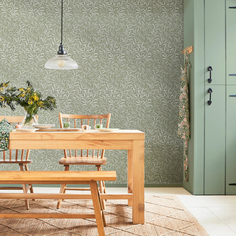 William Morris At Home Willow Bough Floral Wallpaper, Green