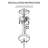 1-Light Crystal Chandelier Rectangle/Square Pendant Lamp