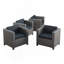 Fauteuil club d'extérieur en rotin d'osier-755876028