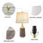Ensemble de lampes de table en céramique de 23 po ChenJoss, convient aux chambres à coucher, aux salons, aux bureaux et aux bureaux (ensemble de 2)
