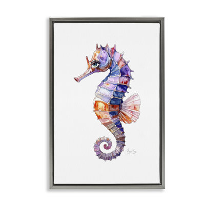 Sea Whisper Seahorse Floating Frame, design by Shelly Craig