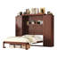 Lit escamotable, lit escamotable en bois avec 2 garde-robes et tablette de rangement-2129923718-2129923713
