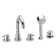 Elba 3 Handle Deck Roman Tub Faucet with Diverter