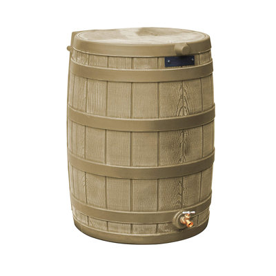 50 gallons Baril de pluie en bois résistant aux intempéries
